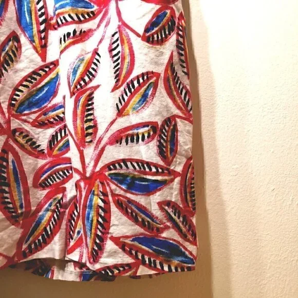 J Crew Women's M Asym Open Shoulder Floral Dress - Picture 8 of 12